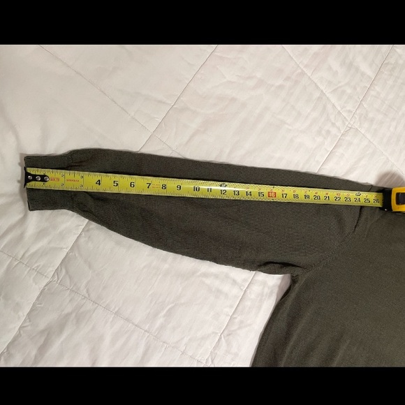 Garret Scott Sweater Mens XXL Olive Green V-Neck Knit Pullover 100% Merino Wool - Picture 4 of 7